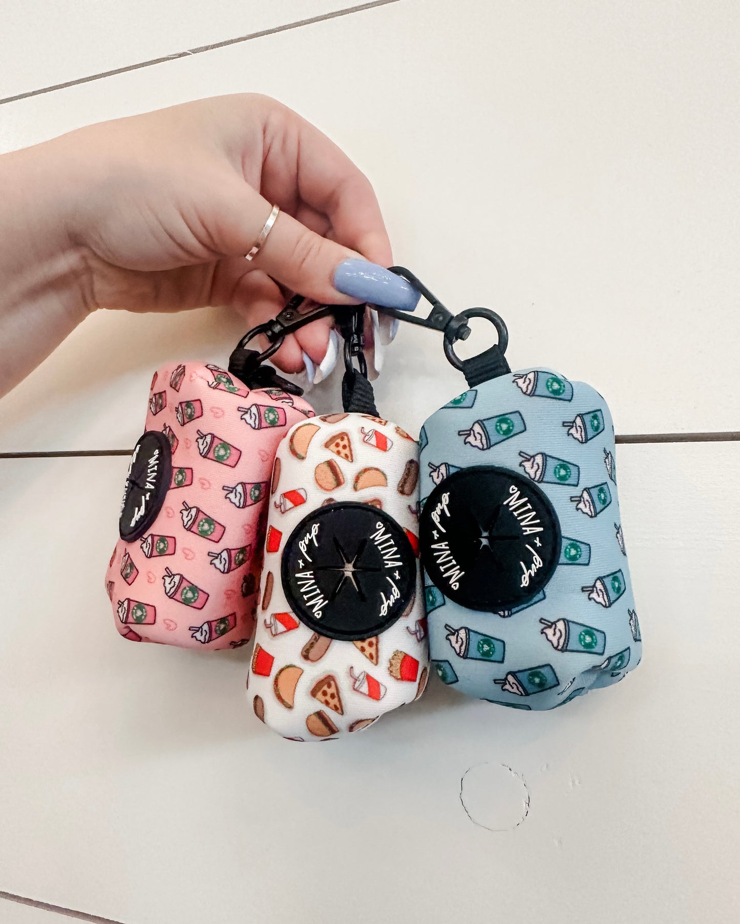 “Blue Pupshake” Waste Bag Holder