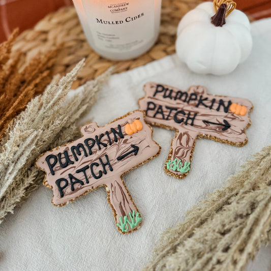 “Pumpkin Patch Sign” Single Cookie